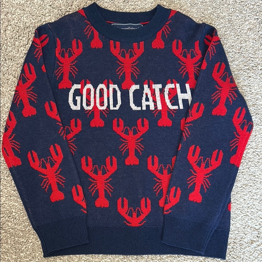 Boys Vineyard Vines Sweater Lobster Design